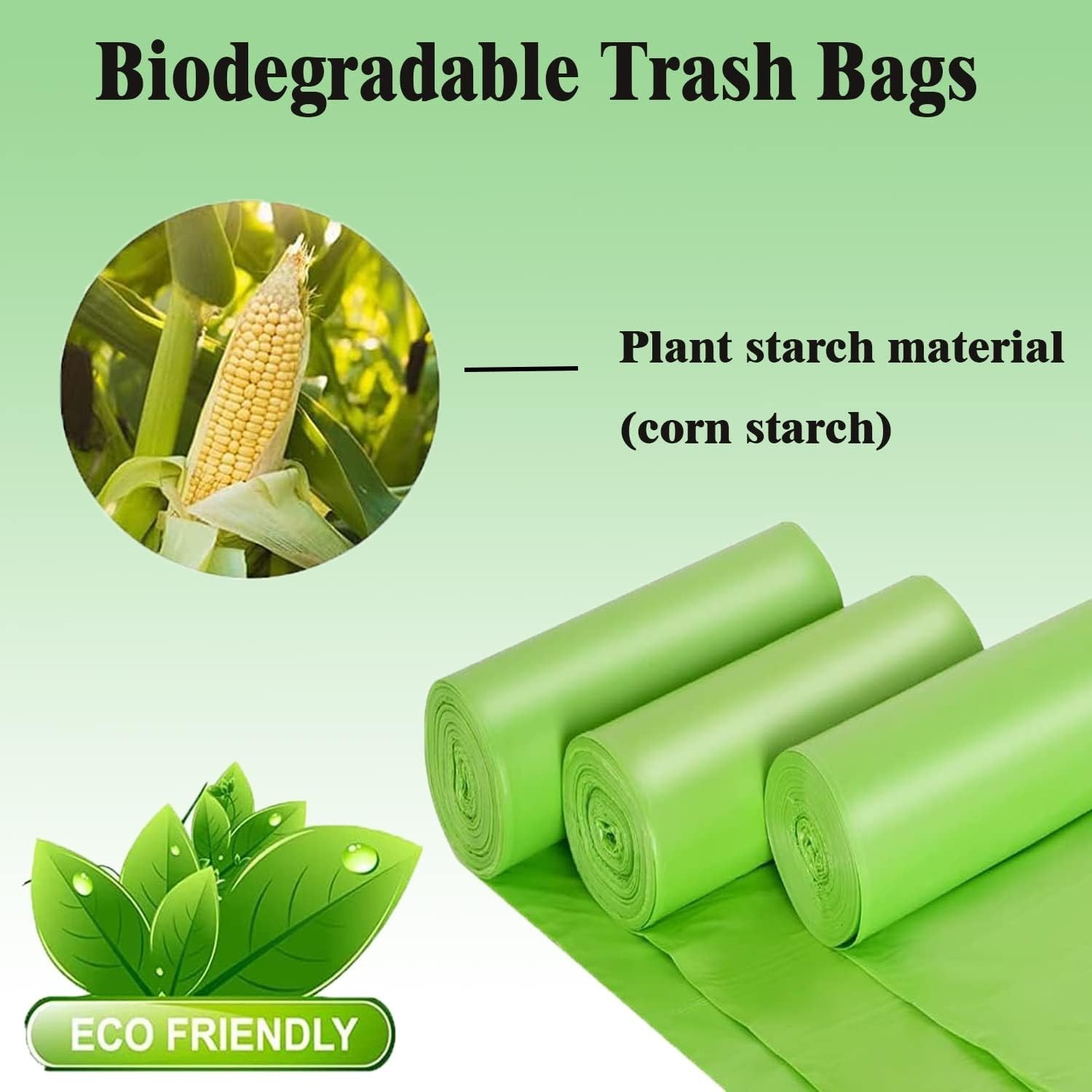 120 Counts Mini Garbage Bags, 1.2 Gallon Small Compostable Trash Bags, Sm