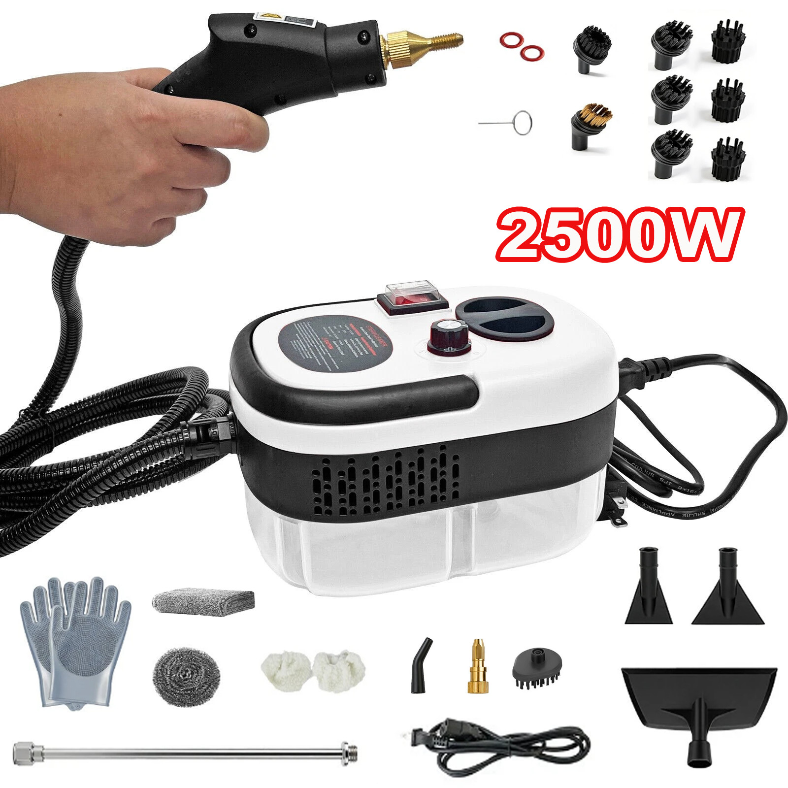 2500W Handheld Steam Cleaner High Pressure Household Car Steam Cleaning Machine