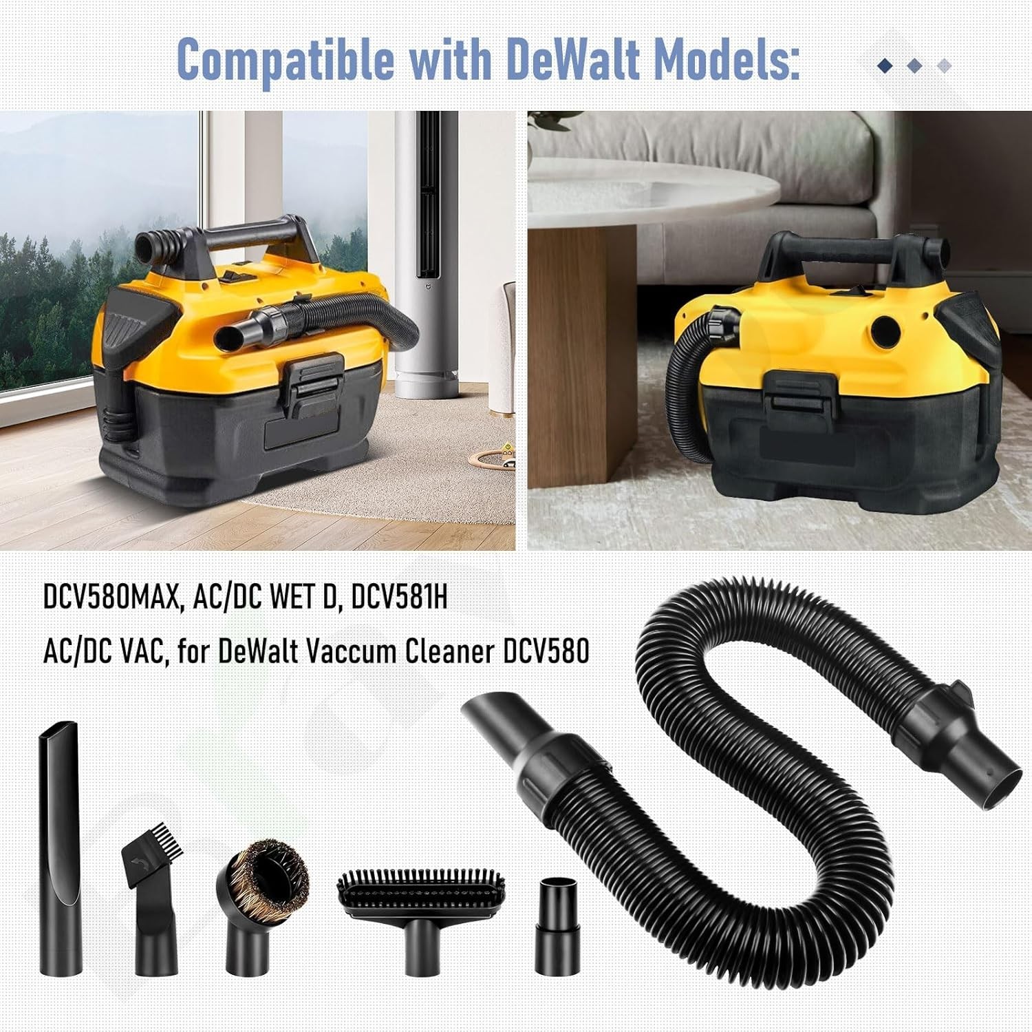 Replacement Hose Assembly Kit for Dewalt DCV580 DCV581H Vacuum