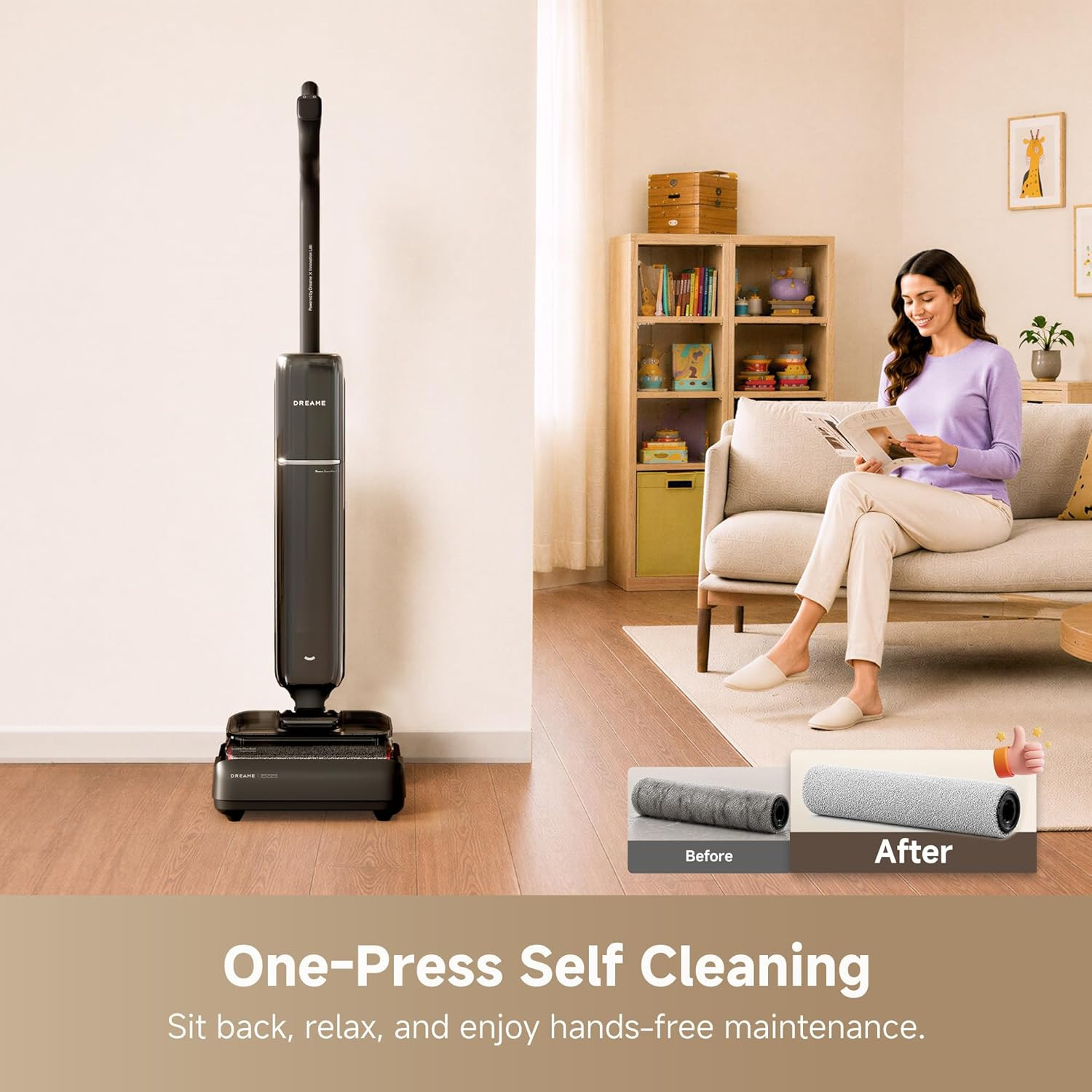 DREAME Aero Wet Dry Vacuum Cleaner, All-in-ONE Vacuum Mop for Wet & Dry Messes,