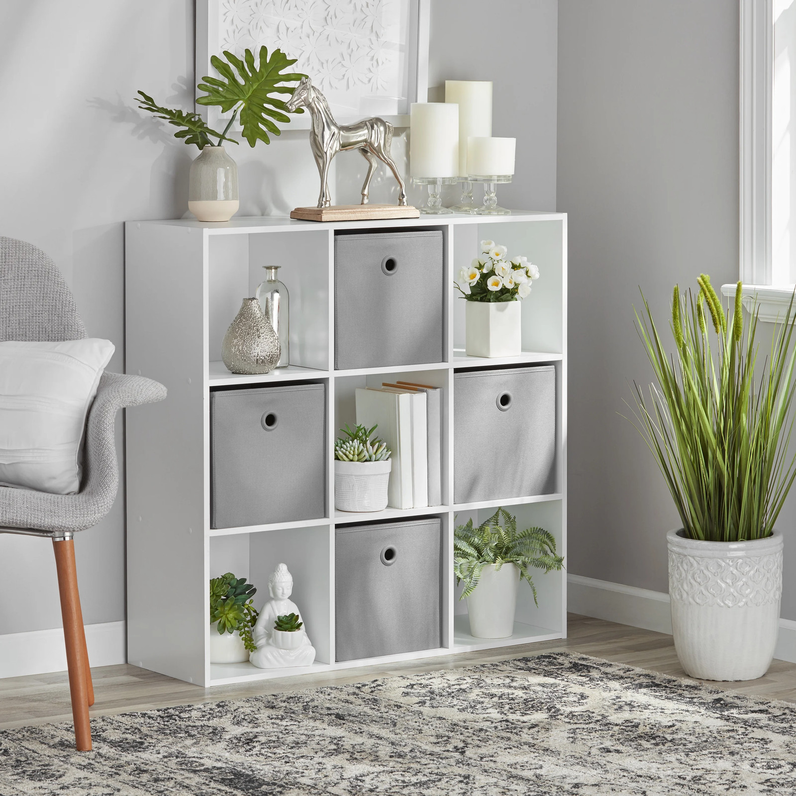 Mainstays White 9 Cube Modular Storage Organizer