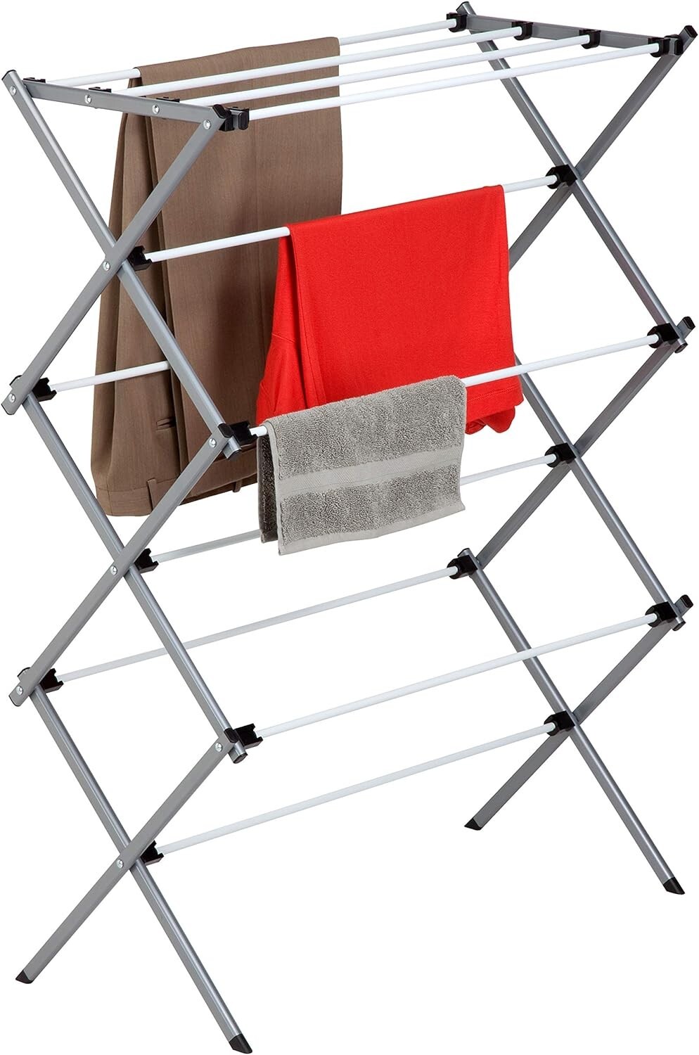 Collapsible Steel Clothes Drying Rack – 24 Linear Feet – 29″L x 14″W x 42″H