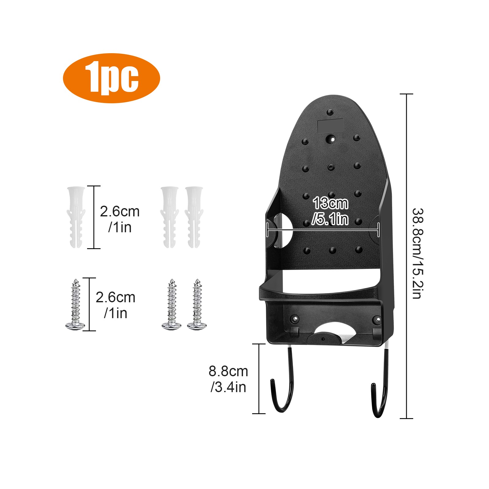 Iron Holder Hanger Wall Mounted Ironing Board Storage Rack for Home Laundry Room