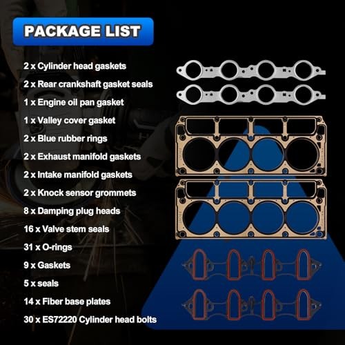 5.3 Full Cylinder Head Gasket Kit Compatible with 2007-2013 with ES72220 Bolts