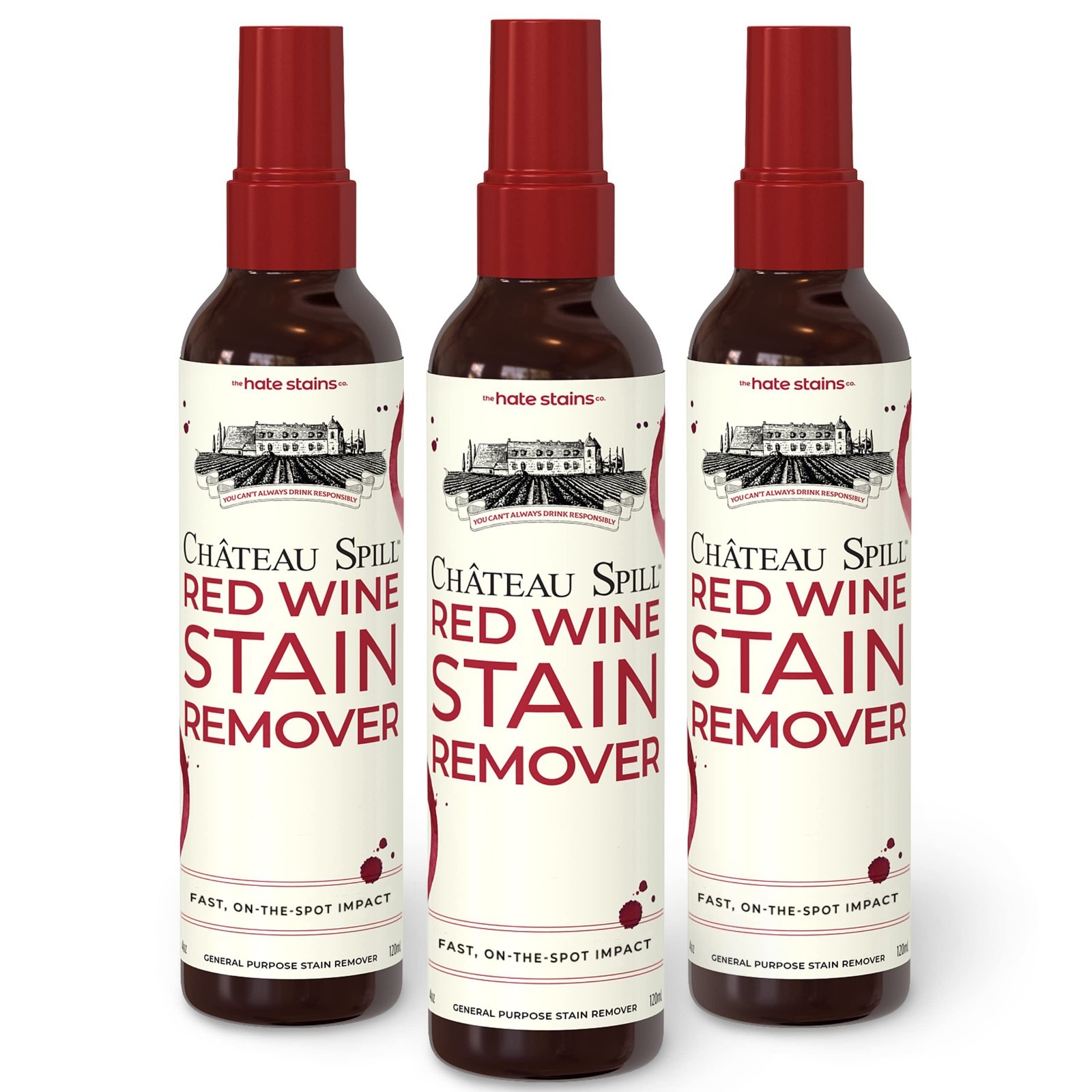 Wine Stain Remover Spray – Laundry & Carpet Cleaner – EPA Safer Choice – 4 Fl Oz
