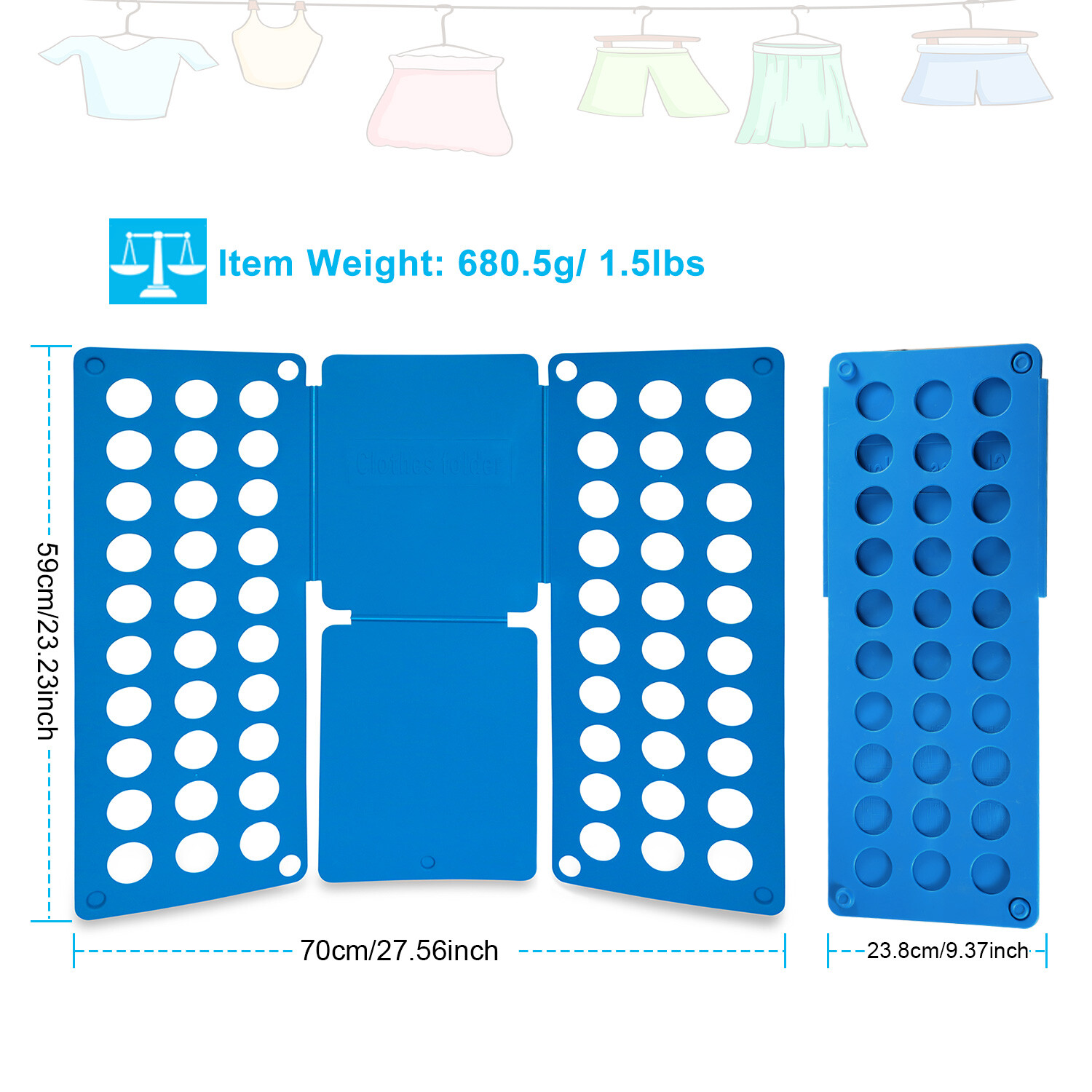 Adjustable T-Shirt Clothes Fast Folder Folding Board Laundry Organizer For Adult