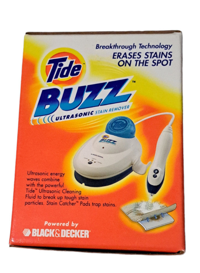 Tide Buzz Refill Pack 10 oz Ultrasonic Cleaning Fluid + 5 Stain Catcher Pads