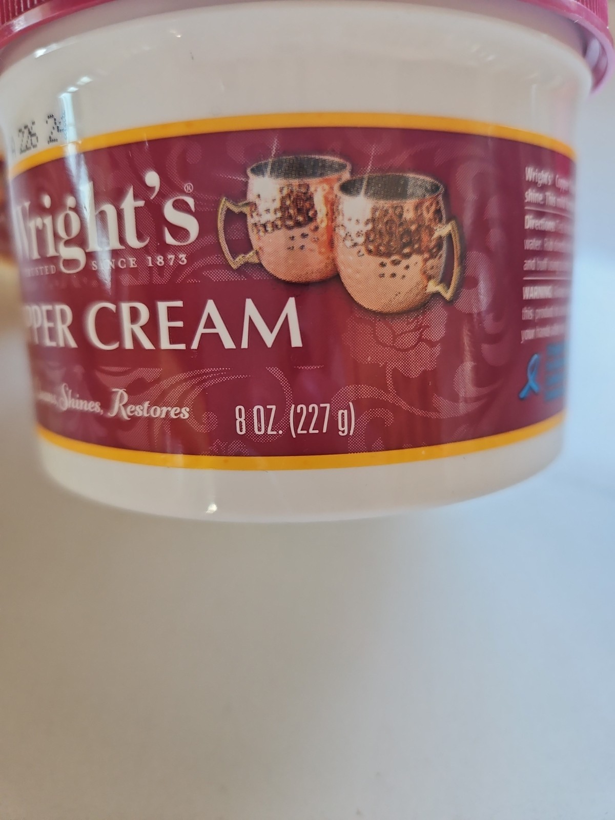 Wright’s by Weiman Copper Cream Polish – 8 oz – NEW – Lot of 2