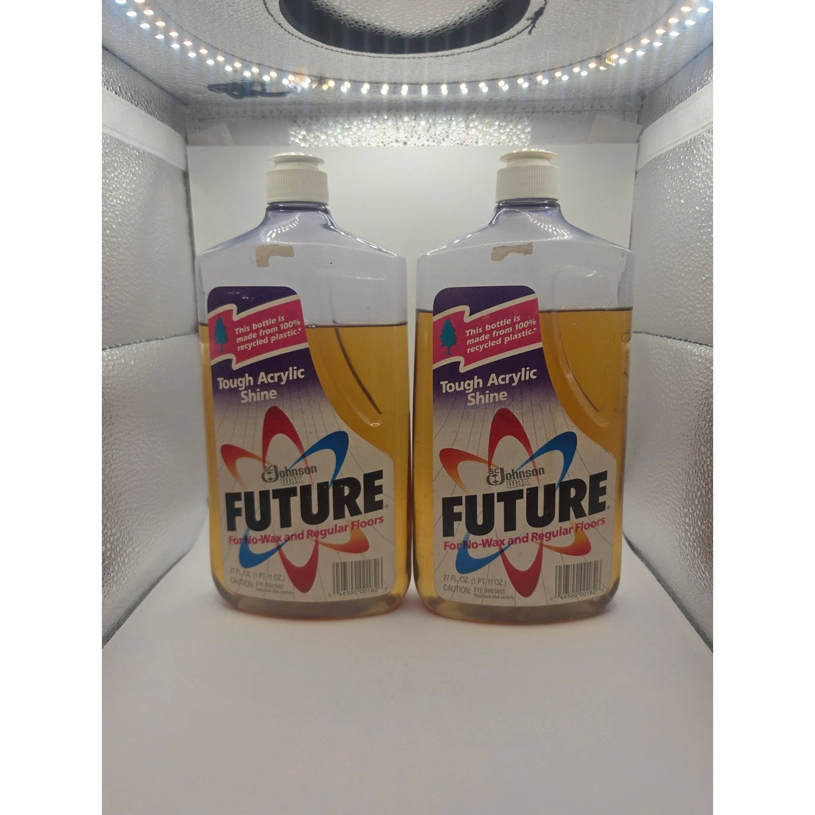 2 Bottles FUTURE Shine Premium Floor Finish 27 Oz SC Johnson RARE VINTAGE