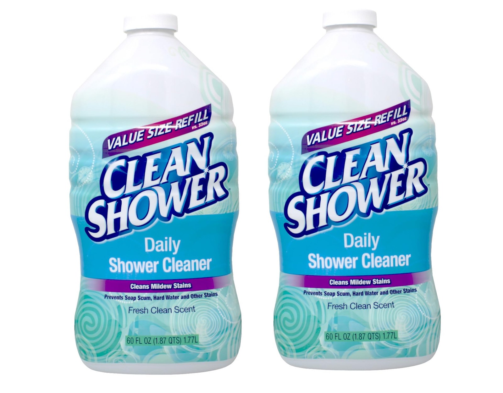 Clean Shower Refill 60 Oz, Pack of 2 60 Fl Oz (Pack 2), No Color