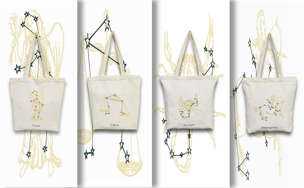 Canvas Tote Bag, Pockets, Zipper, Durable, Lightweight, Cotton Shopping Cloth