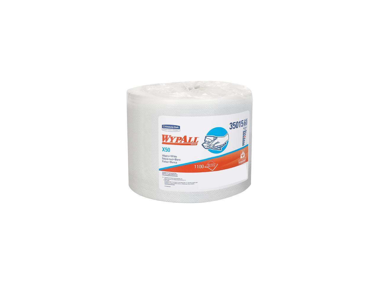 WypAll X50 Disposable Cloths (35015), Strong for Extended Use, Jumbo Roll, White