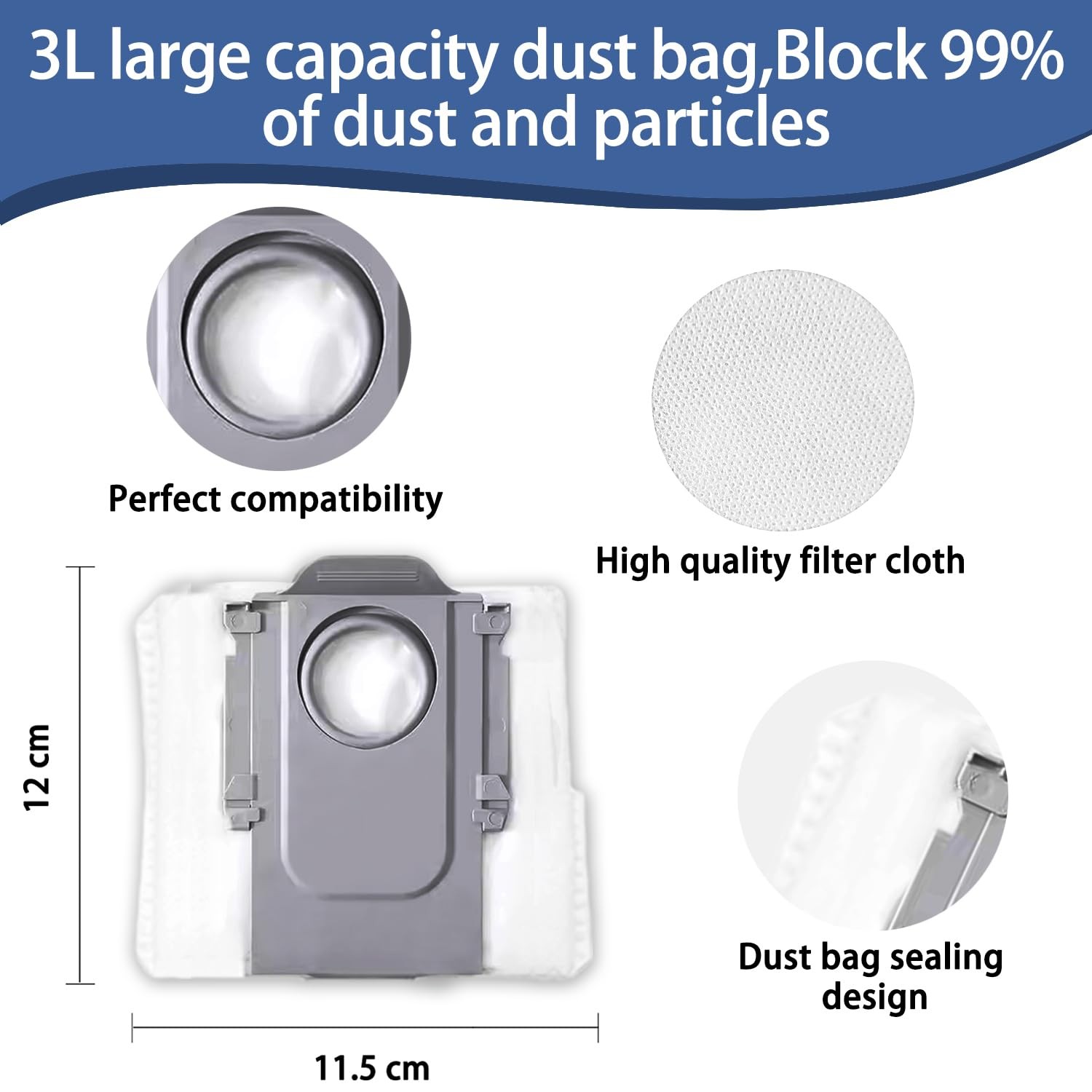 Replacement Accessories kit Compatible with Roborock QV 35A / QR 798 Vacuum C…