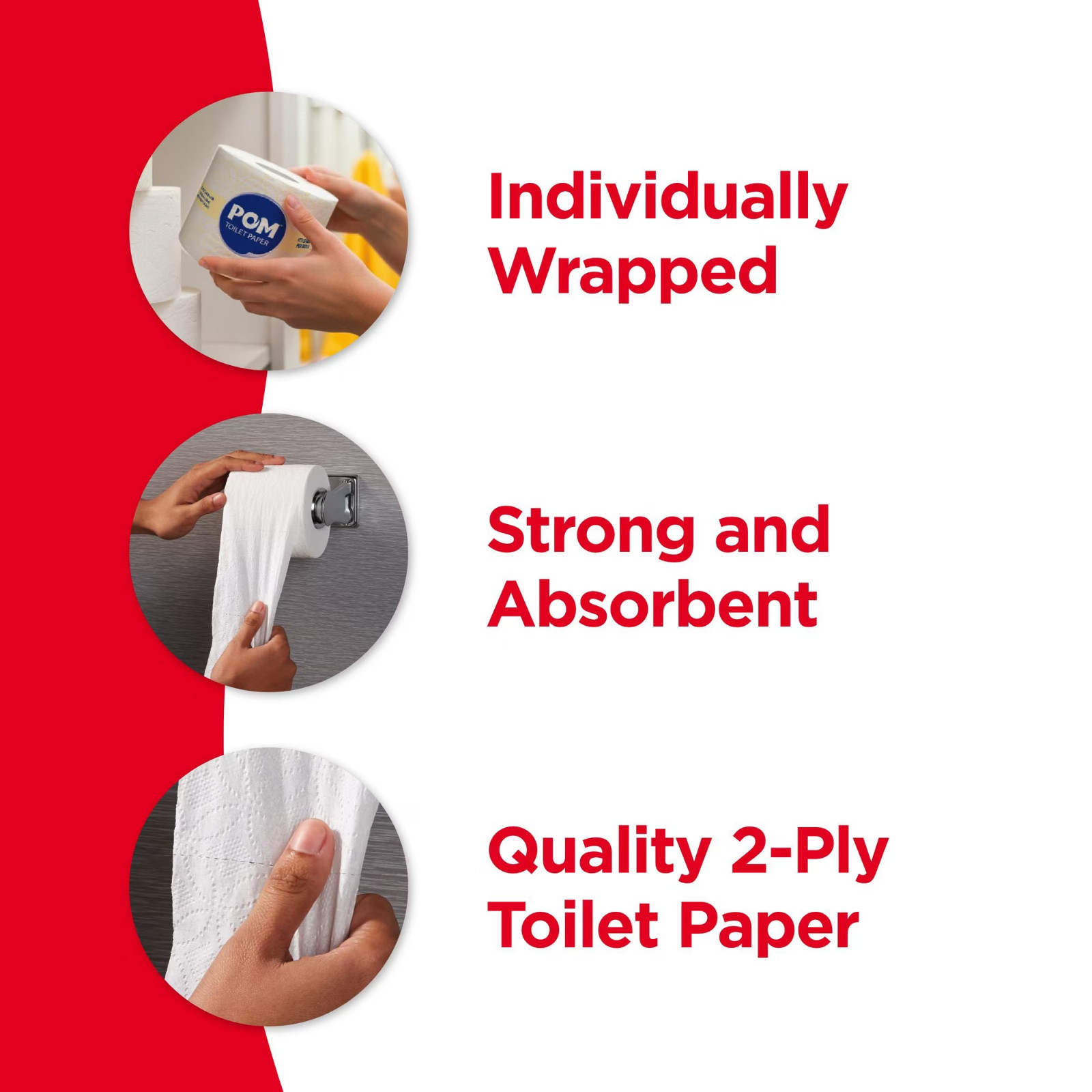 POM 2-Ply Toilet Paper 45 rolls, 473 sheets/roll