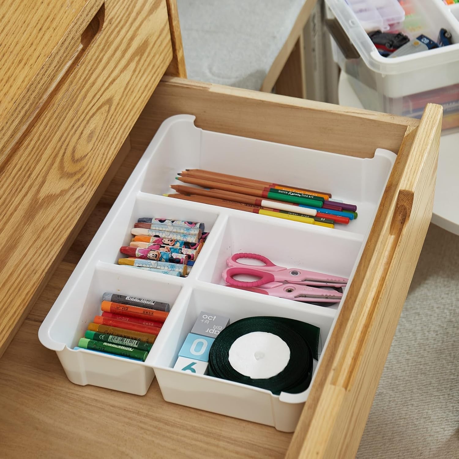 17 Quart Clear Storage Organizer with Lift Off Lid for Crafts and Sewing