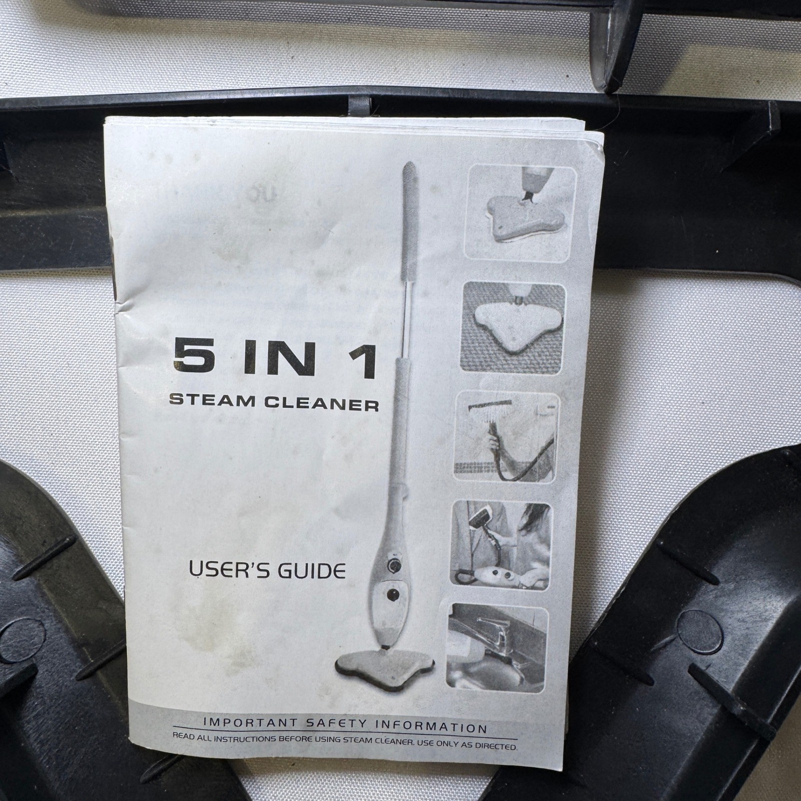 5 in 1 Steam Cleaner Attachment Set Floor Garment Grout Cleaning Tools Black