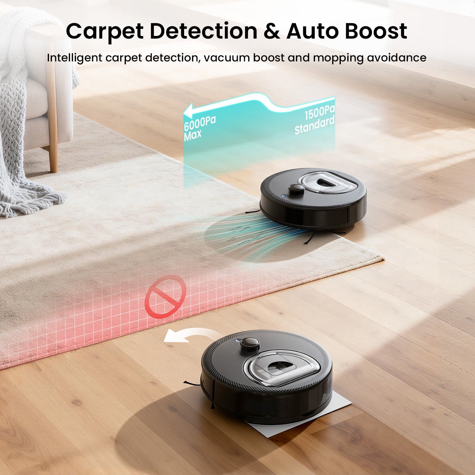 M330 Robot Vacuum & Mop with LiDAR Navigation, Obstacle Avoidance, 450ml Bin