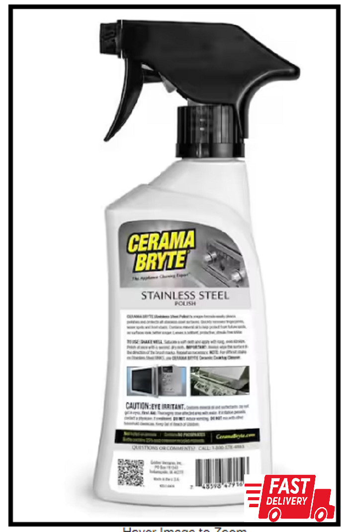 Cerama Bryte Stainless Steel Cleaning Polish and Conditioner 16 Oz.