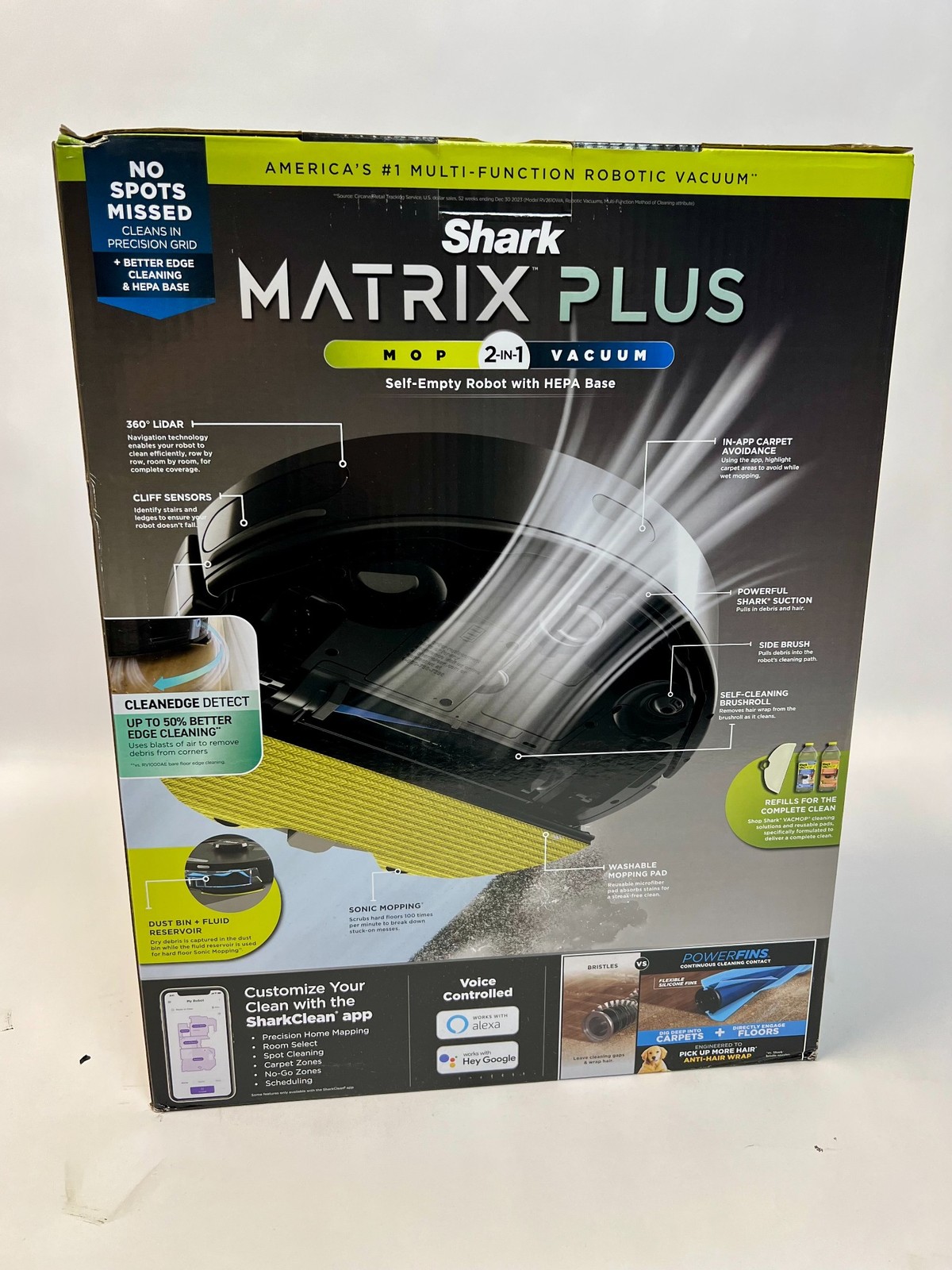 Shark Matrix Plus 2in1 Robot Vacuum & Mop Sonic Mopping RV2610WA