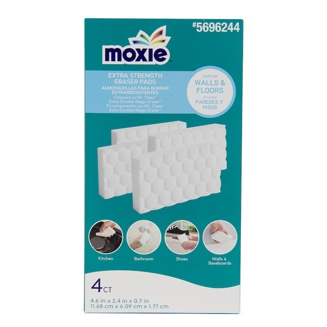 MOXIE Extra Strength Eraser Pads Melamine Cleaning pad 4 -Pack