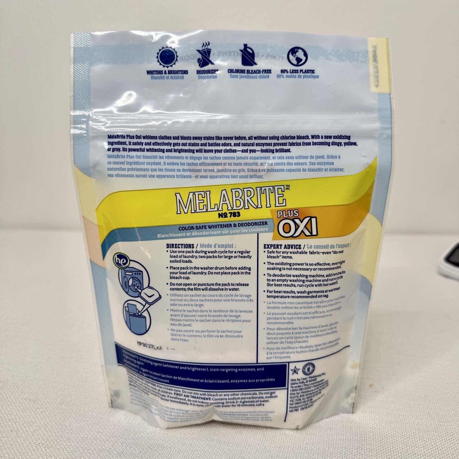 Ecosense Melabrite No.783 Laundry Whitener & Deodorizer Color Safe Oxi 20 Loads