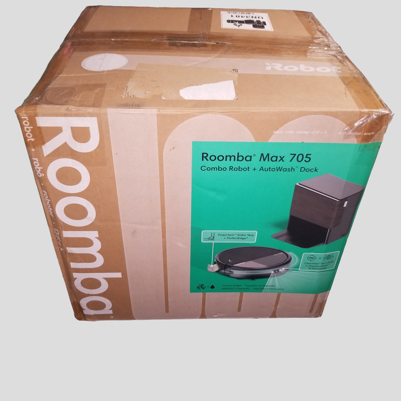 (Read Details!!) – Robot Roomba Max 705 Combo + AutoWash Dock – PowerSpin Mop