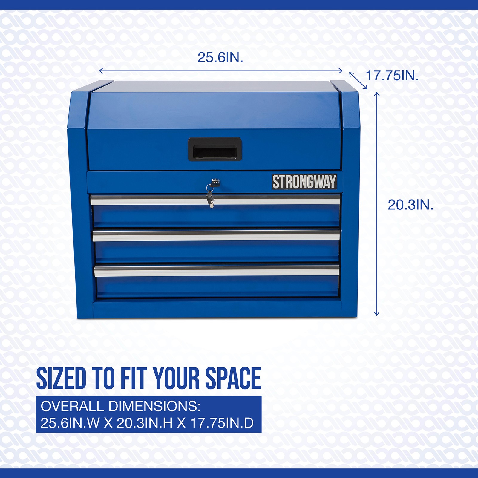 Strongway 3-Drawer Storage Chest, 25.6in.W x 17.7in.D x 20.3in.H, 400-Lb.