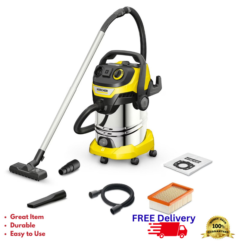 Karcher WD 6 P S 8 Gallon Wet Dry Vacuum Cleaner Blower 1300W Steel Tank New