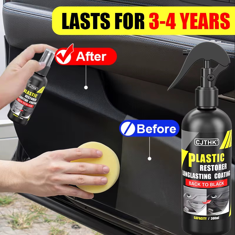 Car Plastic Restorer Back to Black Gloss Plastic Renovator Longlasting Coating L