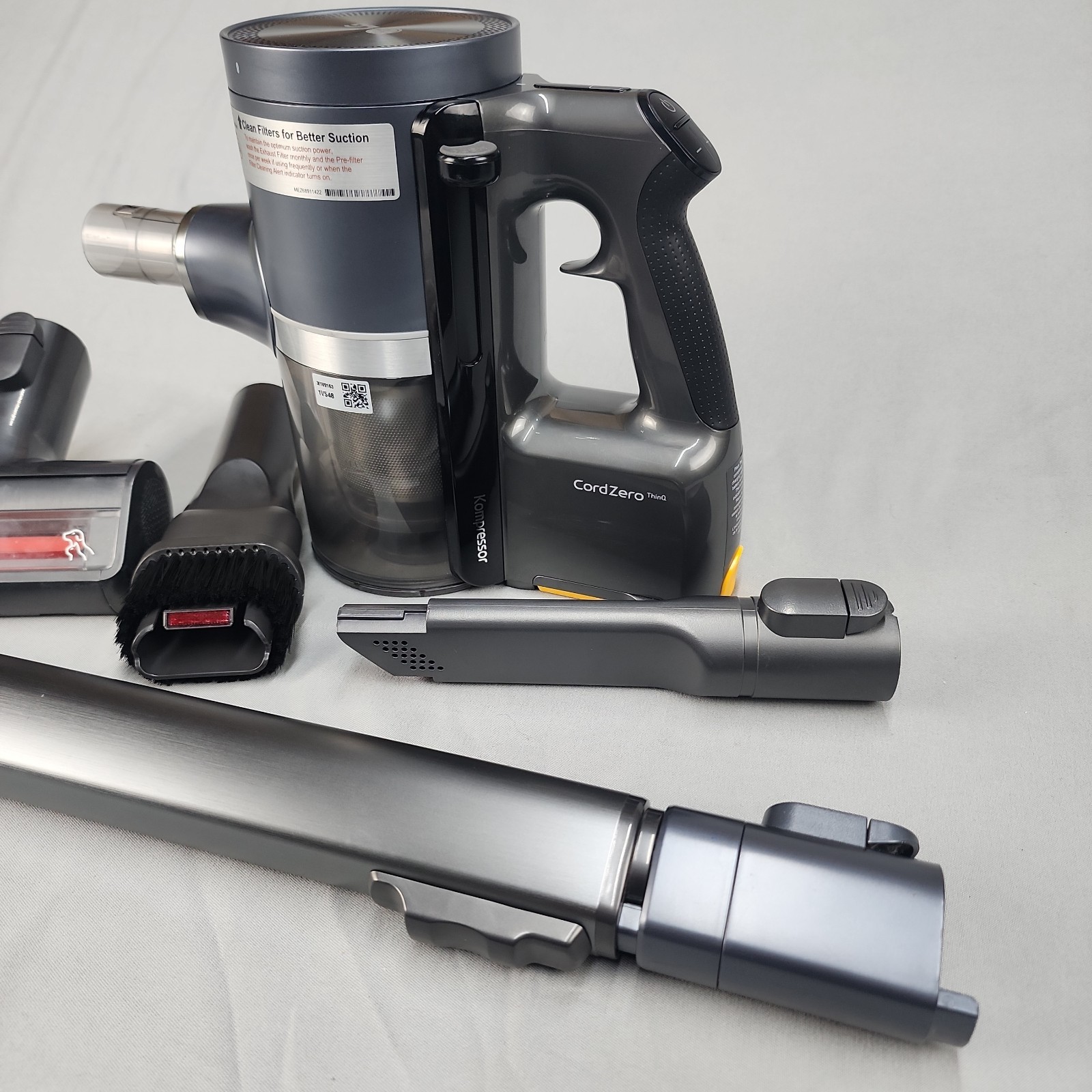 LG CordZero A9 A937KGMS Vacuum Motor Body Battery, Telescopic Wand & Attachments