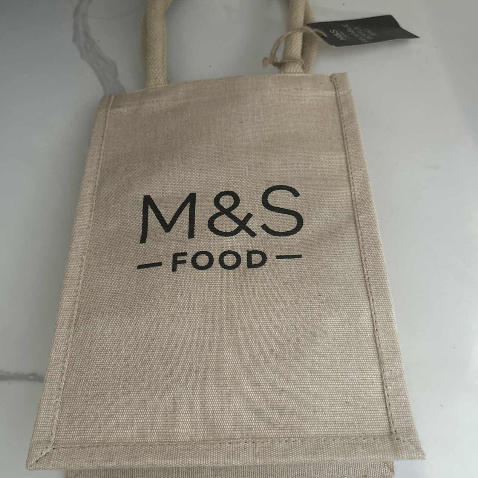 🇬🇧Marks Spencer Reusable Canvas Beverage Tote Brand New🇬🇧