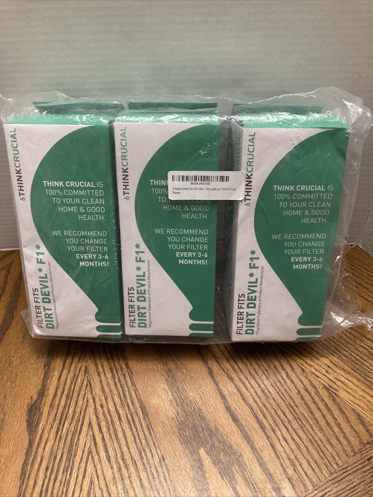 3 Hepa Filter Dirt Devil F1 ThinkCrucial Vacuum Washable NEW 3-6 Months each