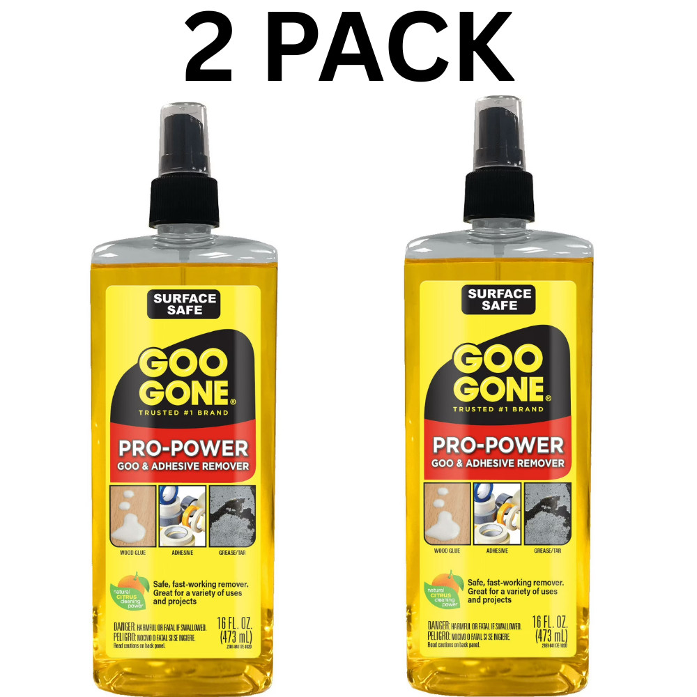 Goo Gone Pro Power Cleaner Spray 16 oz 2 Pack Glue Adhesive Remover