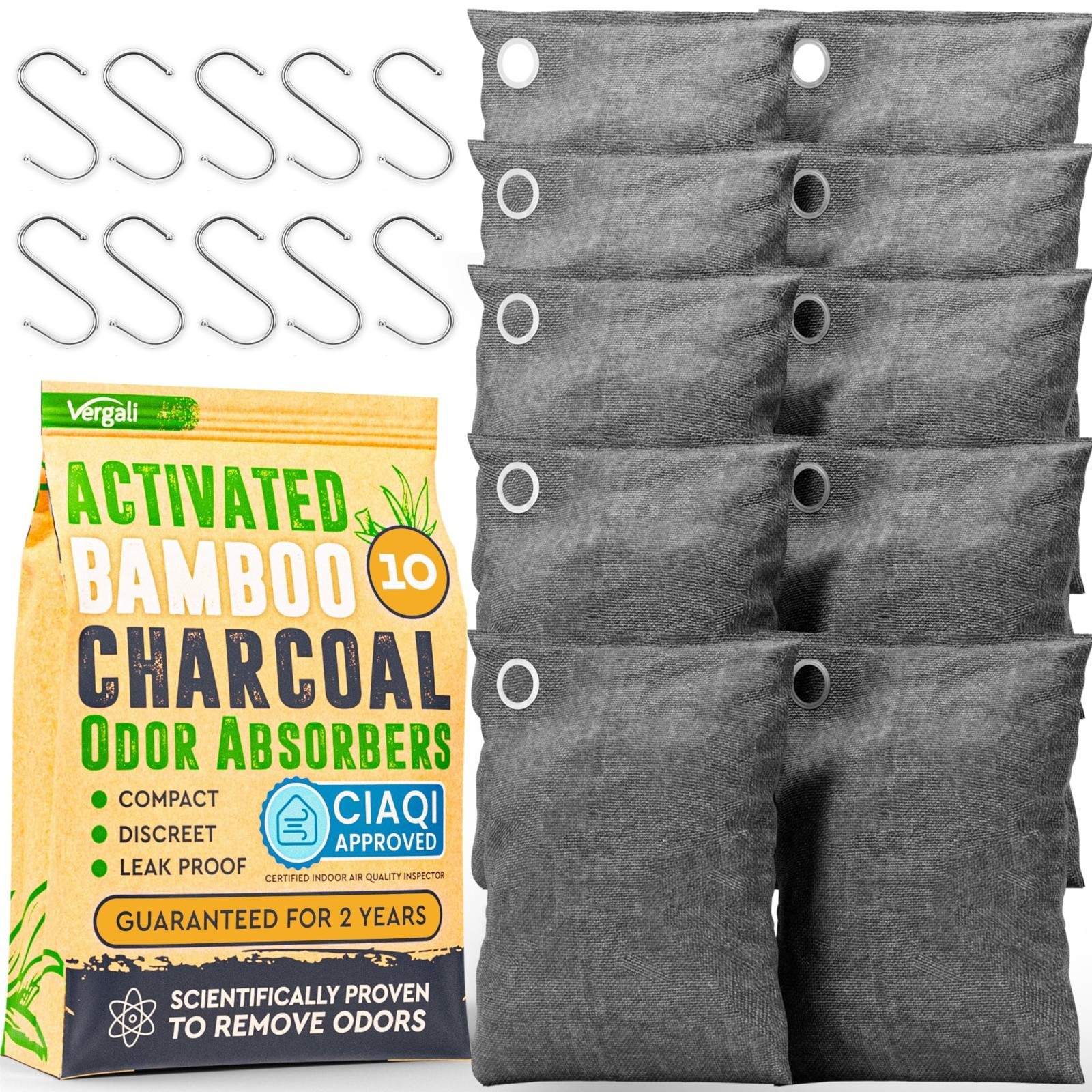 Activated Charcoal Odor Absorber Bags – Eliminate Strong Odors in Home, Car