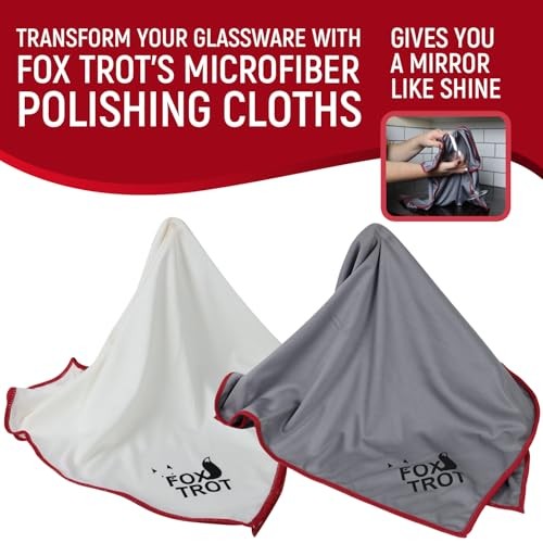 Large Microfiber Polishing Cloths (2 Pack White | Gray) 2-pack (White | Gray)
