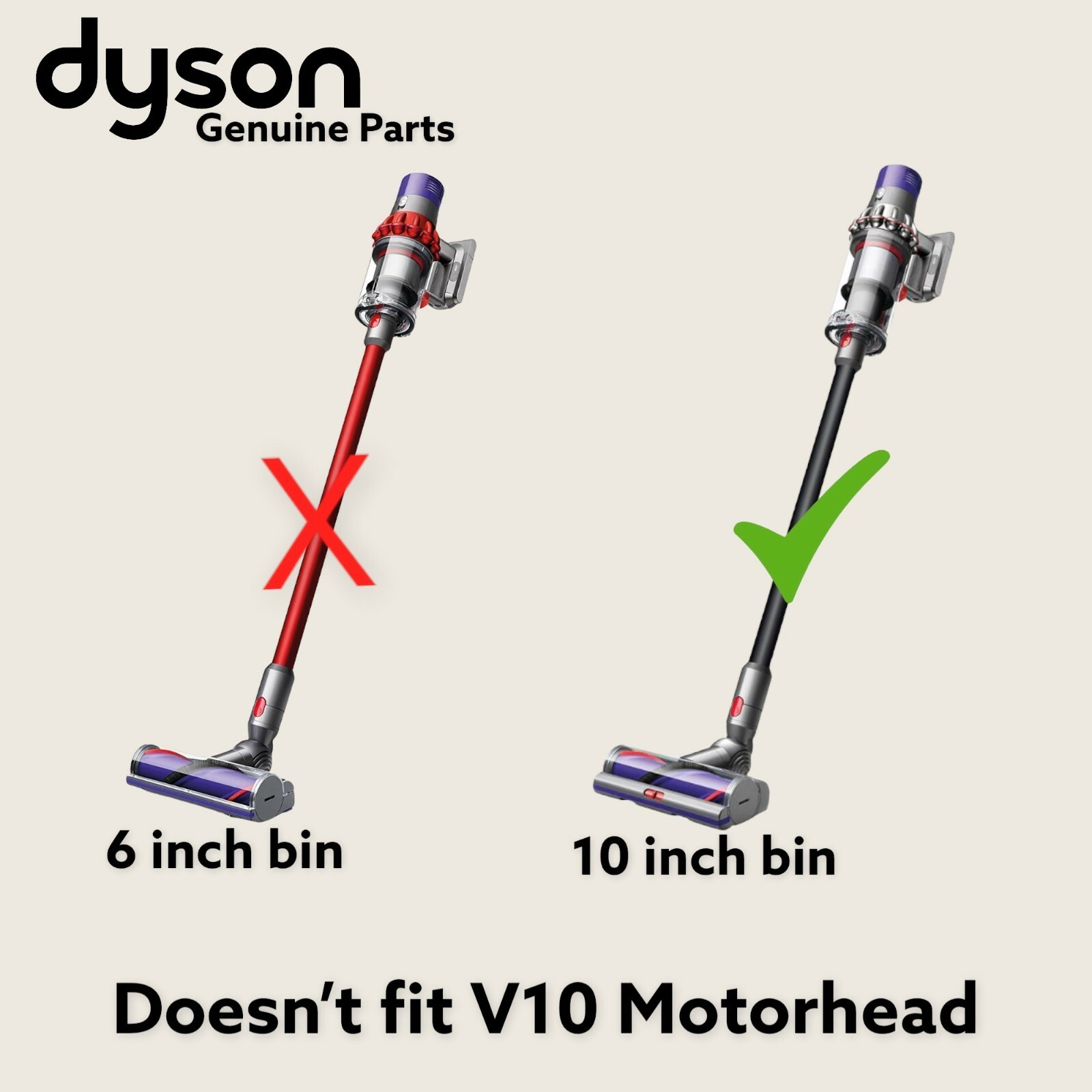 OEM Dyson V10 CYCLONE Vacuum REPLACEMENT BARE BODY MOTOR PART Absolute Animal