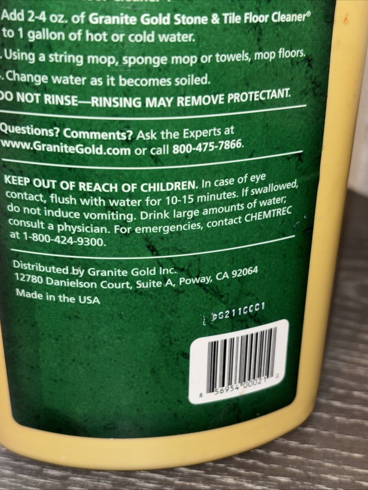 Granite Gold Stone & Tile Floor Cleaner 32 oz. New
