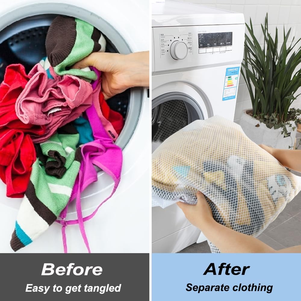 Vivifying Extra Large Mesh Laundry Bag, 2 Pack XXL Oversize Honeycomb Mesh Wash