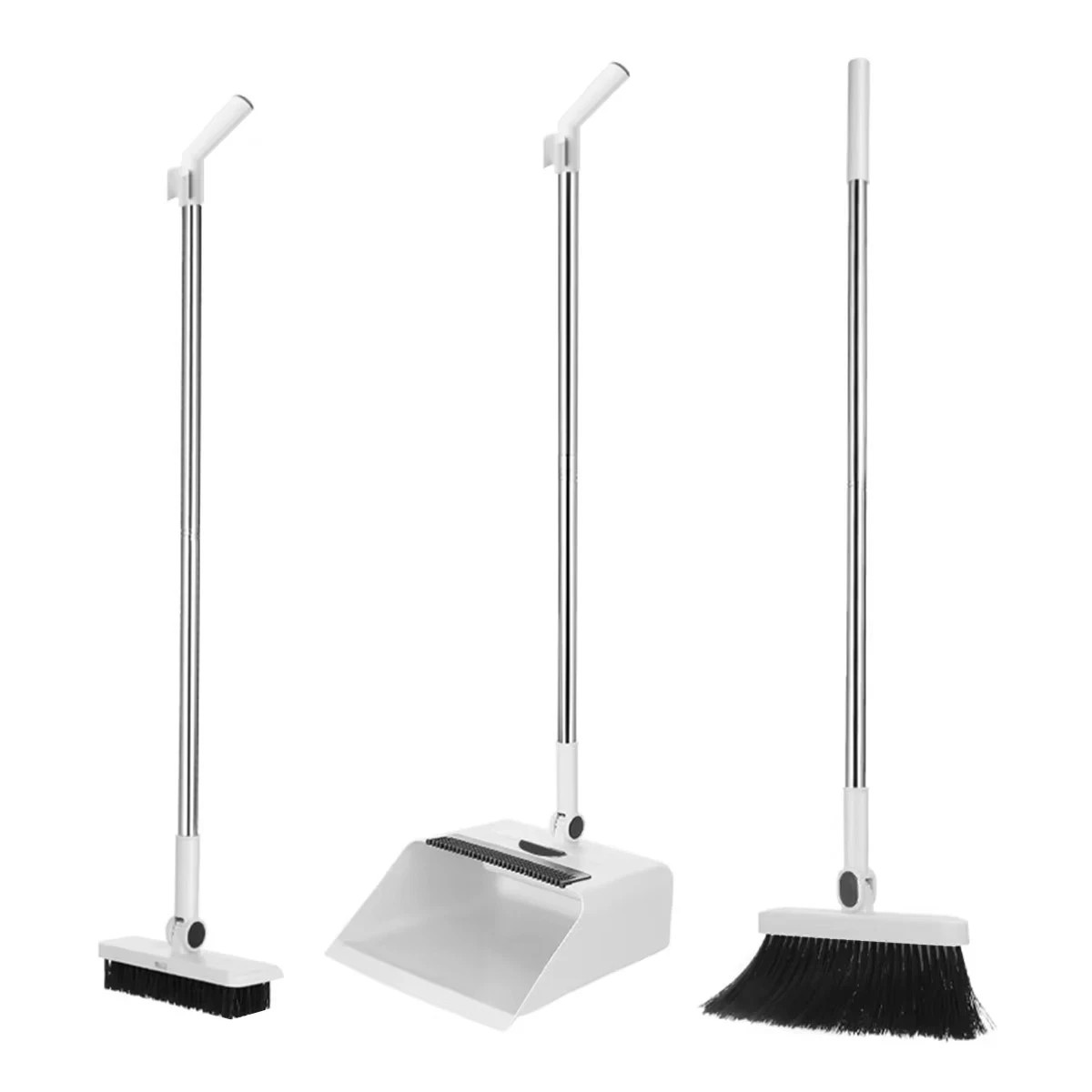 3-in-1 Foldable Broom Mop Dustpan Set Space Saving Cleaning Tool Home Office