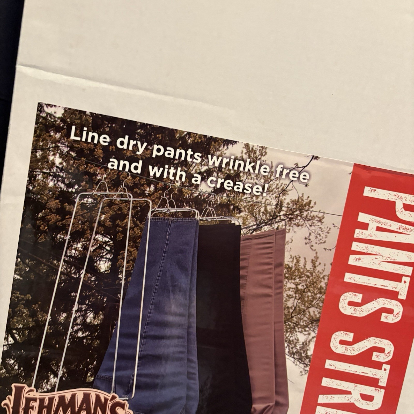Lehman’s Hang to Dry Pants Stretchers Creased Wrinkle-Free No Iron Slacks New