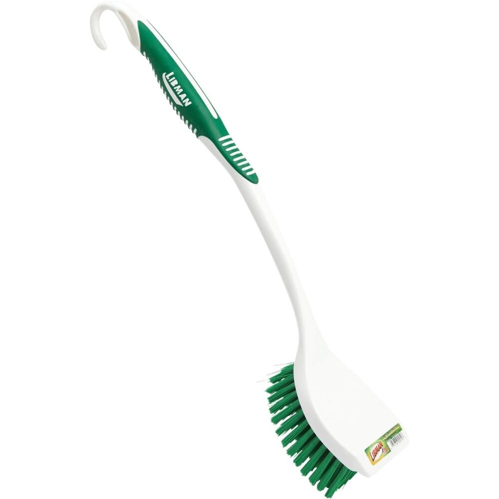 Libman Long Handle Scrub Brush Item Model Number 00010 Ergonomic Rubber Gri…