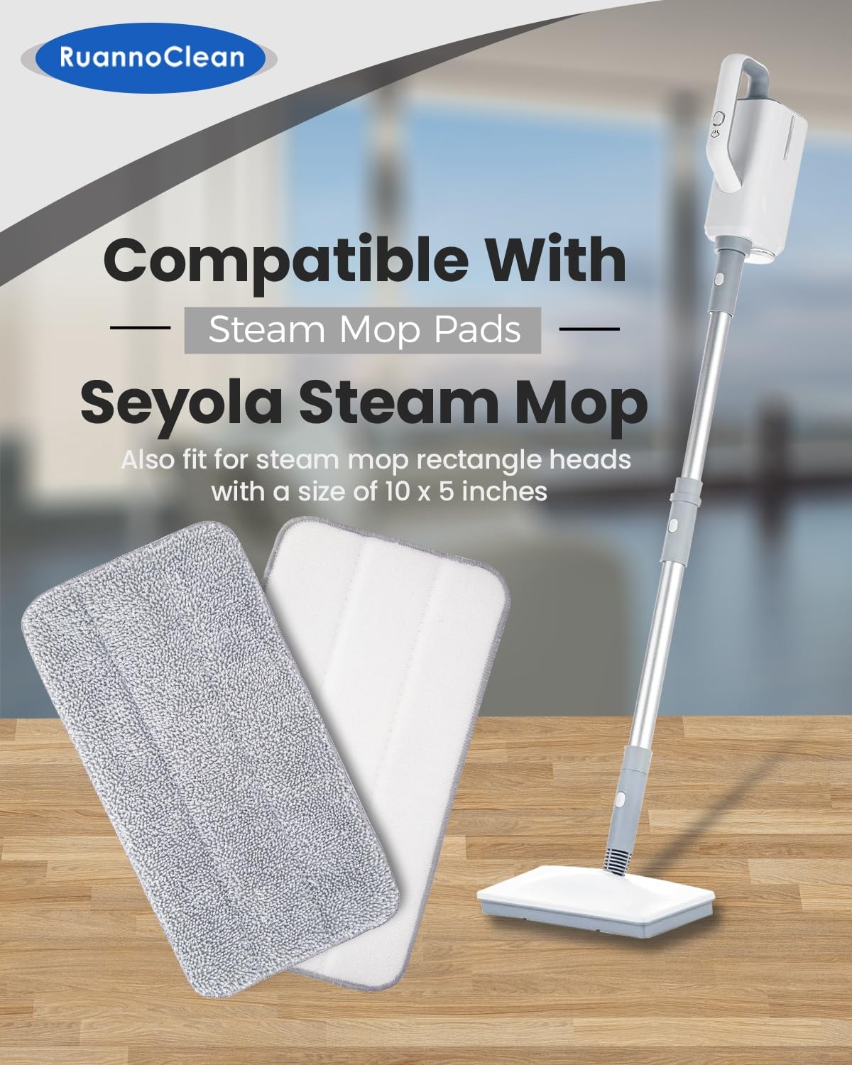 Steam Mop Pads Compatible with Seyola/FEPPO and Others Steam Cleaner for Home…