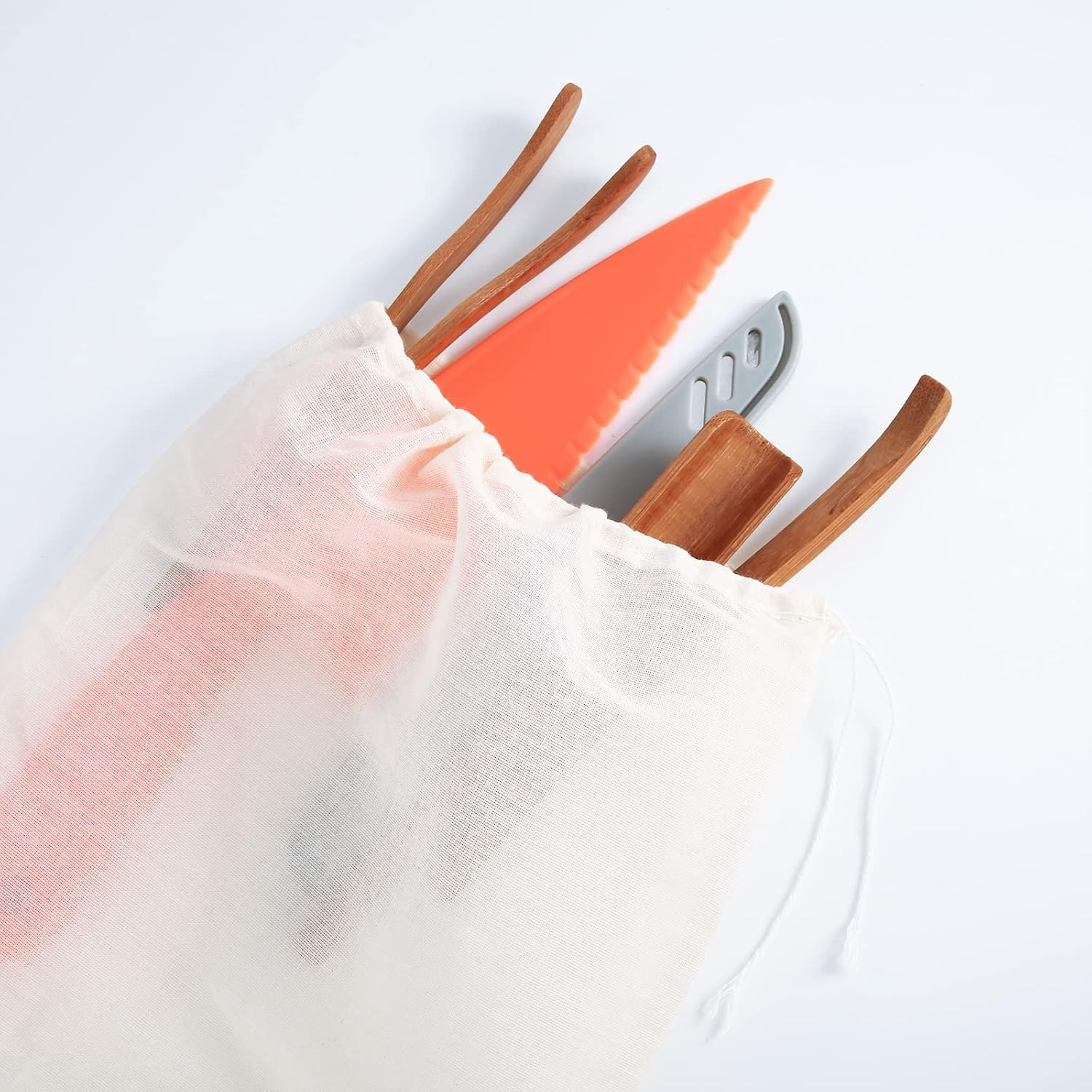 15 Packs Muslin Bags Cloth Bags with Drawstring Canvas Large Storage Bags Bulk C