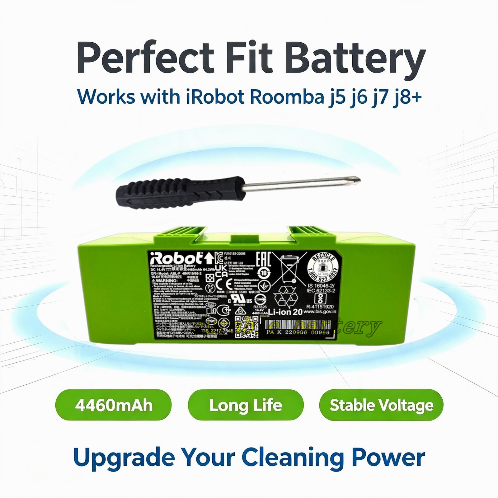 Upgraded Genuine Battery ABL-F For iRobot Roomba i7 i8, j5 j5+ ,j6 , j7 j7+ , j8