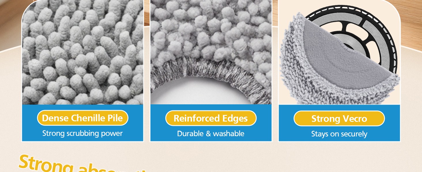 10 Pack Mop Pads for Roborock Qrevo S Pro, Qrevo S5V, QV 35A, Saros 10R | and