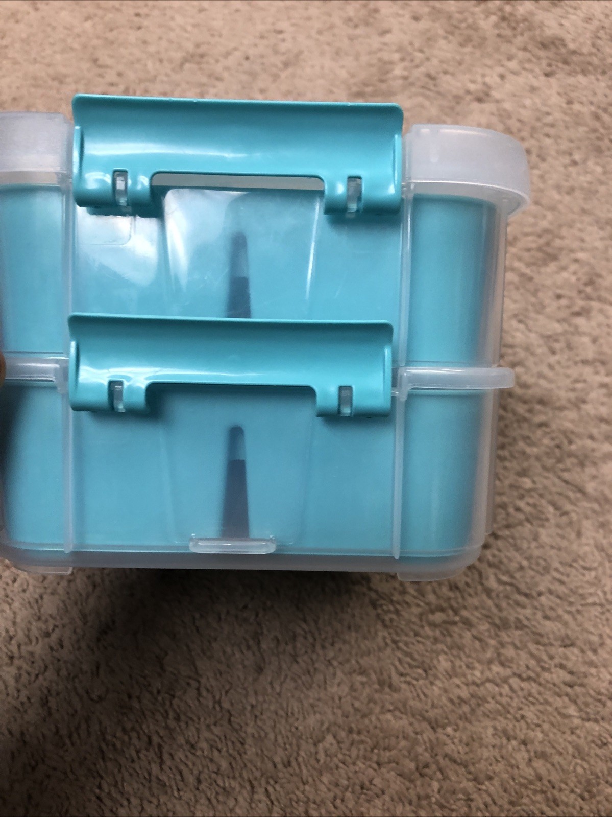 Sterilite Teal Rectangular Storage Container Snap Lid 12 Compartments EX