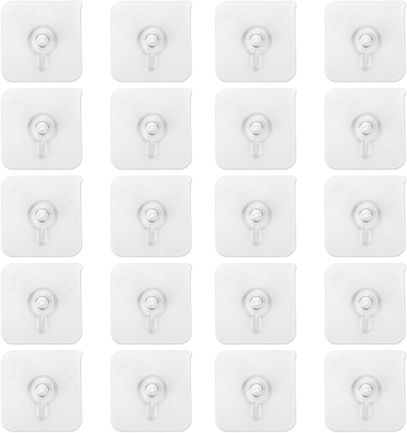 20pcs Picture Hangers Without Nails, Waterproof Damage Adhesive Wall Hanger No