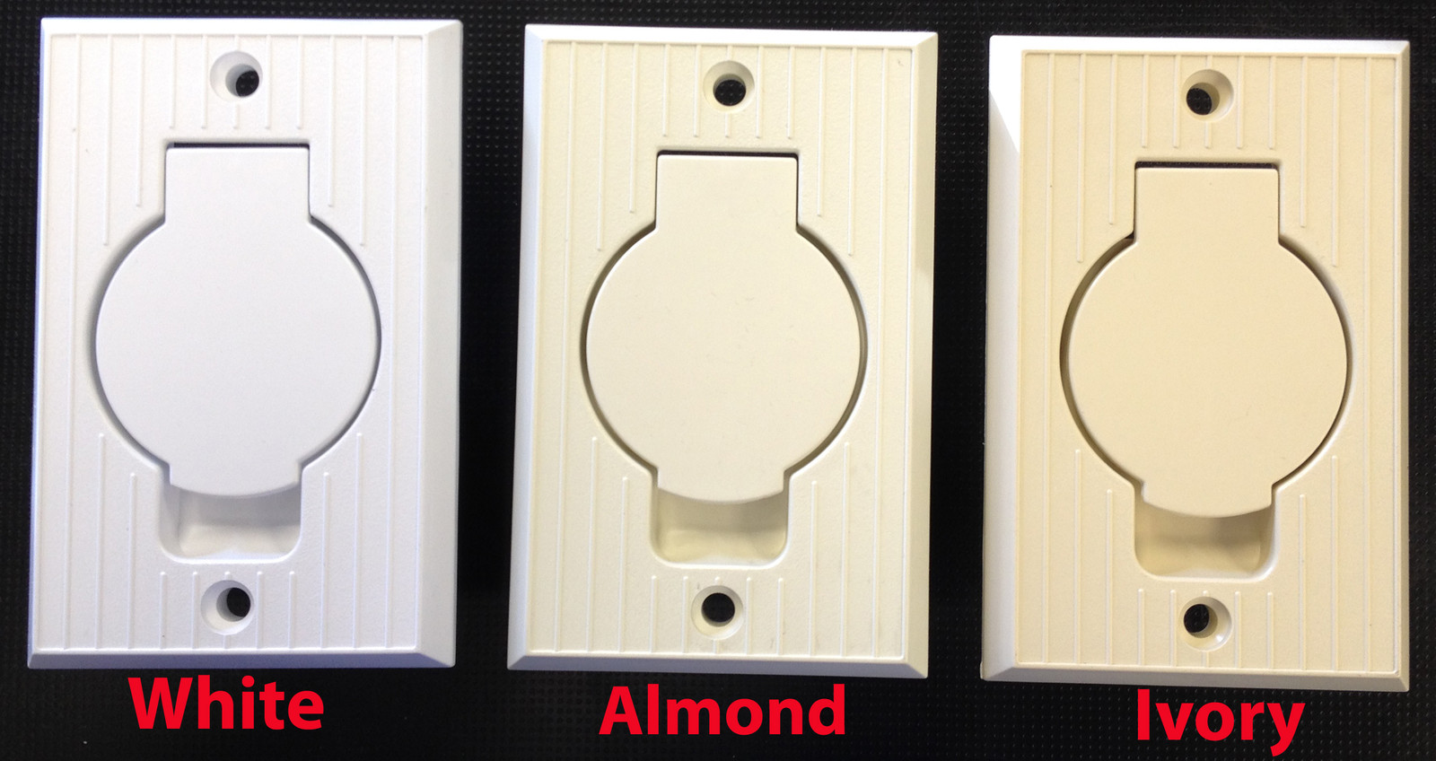 Hayden central vacuum inlet valves! ALMOND round door (qty 3) Universal-Style