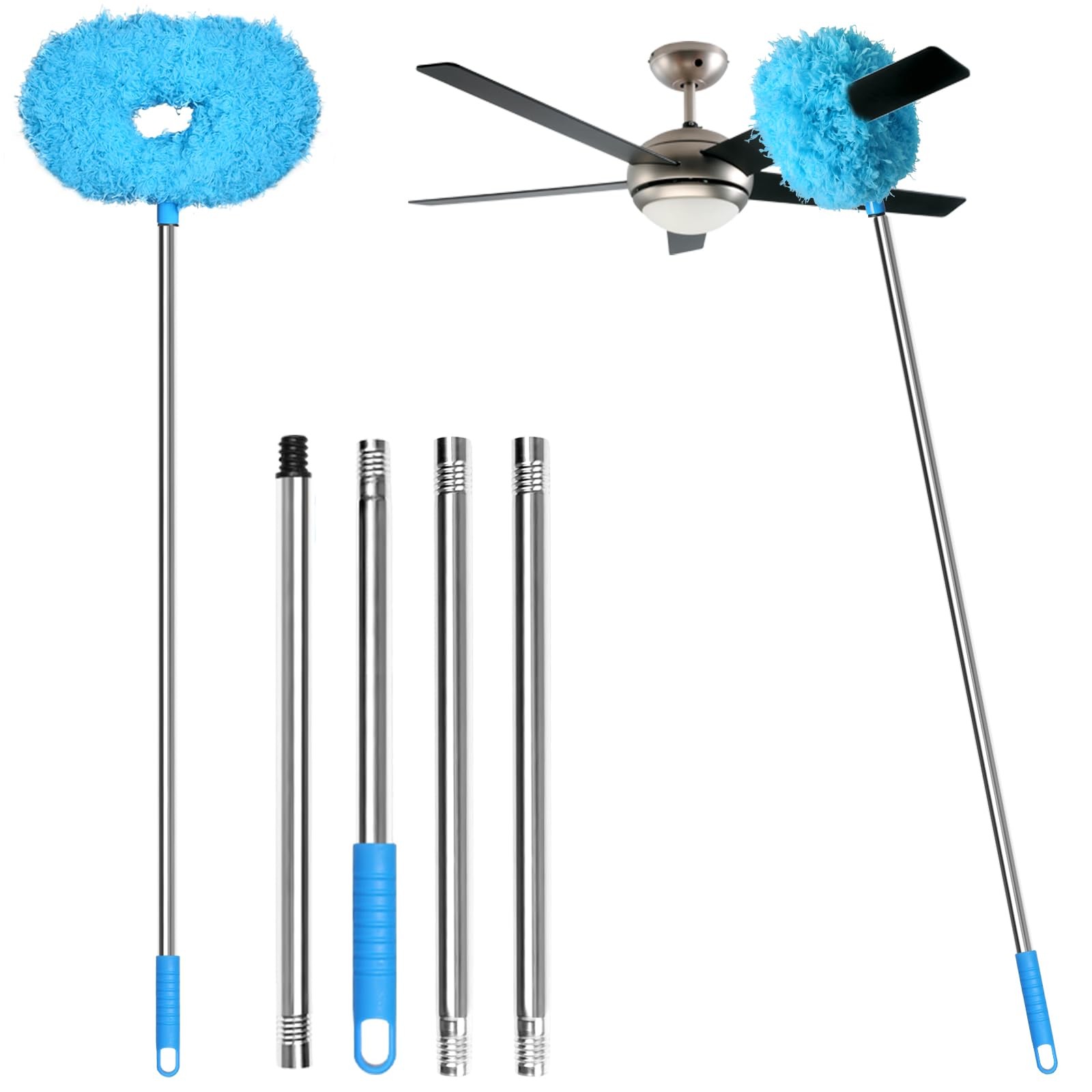 13-50 Inches Ceiling Fan Duster with Extension Pole