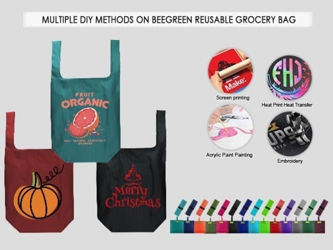 Zipper Pouch Bulk Grocery Bags – Foldable & Machine Washable